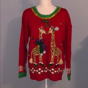 ugly christmas sweater giraffe